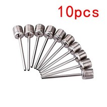 축구 농구 풍선 공기 밸브 어댑터 10pcs 스포츠 공 팽창 펌프 바늘 스테인레스 스틸 핀, [01] 10 PCS, 01 10 PCS