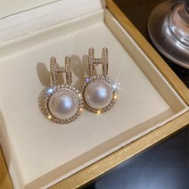 혼주 남양진주귀걸이 한복에어울리는 귀거리 화이트 이어링 귀찌 못난이 해수 패션