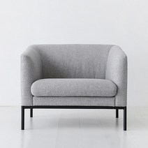 마켓비 NISKO 1인용 패브릭소파 안락의자, 라이트그레이