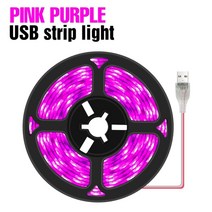 식물성장램프 실내 led 빛 usb 전체 스펙트럼 led 빛 스트립 0.5m 1m 2m 3m led dc5v phyto seed flower 온실 테이프, USB 플러그만, 1m 60LED, 방수 없음