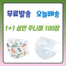 1+1 숨쉬기편한 일회용 비말차단 여름 약국 의료용 병원용 고급 중국산 입체 3중필터 덴탈 쿨 마스크 100매, 성인 화이트 50매+아동 화이트 50매