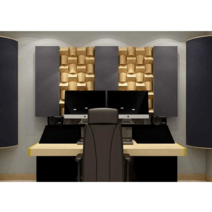 3D 원목 셀프 음향 디퓨저 방음판 실내 흡음 사운드, 광대역 흡음기 600X600X100