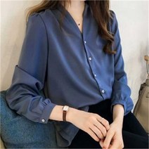 셀러허브 여성패션 [오노마] ONM 러블리 가을룩 코디 셔츠 자켓 이너 브이넥 블라우스