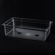 PC 밧드 1/1 투명 보관 용기 바트 반찬통 냉장고정리 10개 묶음, 1/1 바디 6인치(153mm)