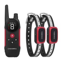강아지짖음방지기 진동짖음방지 강아지짖음 masbrill electric dog 방수, 912-2칼라-레드, au 플러그