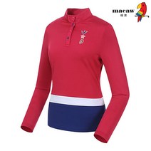 [마코 SALE] (여성)밑단 배색 반하이넥 티셔츠_MJW1TH04