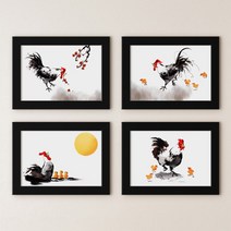 아트박스/꾸밈 iv319-풍수에좋은닭_그림_인테리어액자세트