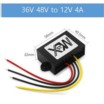 강압기 XWST-36v 48v ~ 12v DC 컨버터 4A 5A 7A 출력 ABS 플라스틱 방수 IP67 벅 볼트 전압 조정기 자동차, 02 4A_01 36V 48V_01 12V