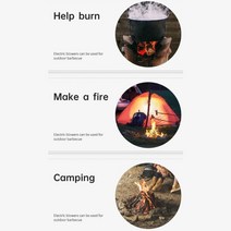 브러시리스5V USB 플러그 송풍기 팬 속도 컨트롤러가있는 미니 휴대용 터보 바베큐 그릴 화재 용 2500RPM, 한개옵션0