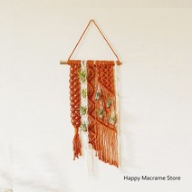 마크라메 월행잉 가랜드 홈데코 방꾸미기 드림캐쳐 마크라메 에어 플랜트 행거 벽걸이 화분 실내 바구니, 01 A01