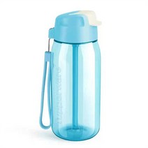 타파웨어 물병 빨대컵 550ml, 블루