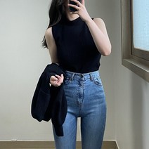 VANANA2 국내제작 니트 골지 목폴라 나시 볼레로 가디건 세트