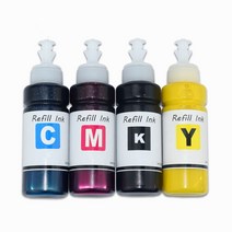 엡손 TM-C3500 안료 잉크 리필 키트 라벨 프린터 4 색 * 100ml, 한개옵션1, 한개옵션0