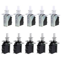 10 개의 PCS 래칭 SPST 푸시 버튼 전원 2 핀 스위치 SW-3 스위치 AC 250V 2A/8A, 검은색