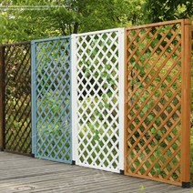 PVC래티스 공원 고급형 래티스 펜스 테라스, (90x90)브라운