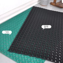 구멍숭숭 생고무 식당 화장실 주방 발매트 60x90 관리사무소 안내소, 블랙