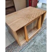 고급 우드 lp장 턴테이블 선반 보관함 장식장 진열장 나무 레코드장 빈티지, 벚나무 소재