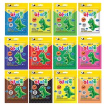 아모스 아이폼 50g 파우치 12색 컬러폼클레이 지퍼백, 형광노랑