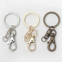 열쇠고리 / 키링 키홀더 가방 고리 만들기, 니켈(은색), 1개