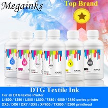 프린터 소모품 교체품 최신 250ml DTG 섬유 잉크 엡손 L1800 R330 DX4 프린트 헤드 및 (5 옵션), 한개옵션1, 03 1BK-1C-1M-1Y-2WH