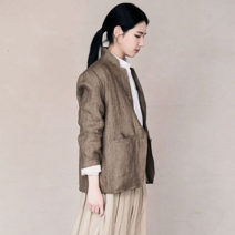 [우타리/프리미엄] 리투아니아 린넨 헤링본 자켓