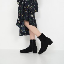 [슈플랜] 스판 삭스 지퍼 앵클부츠 힐 3cm 3color-T003