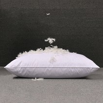 WERSH 거위털베개 깃털베개 풀코튼 패밀리 힐튼 5성급 호텔 화이트 구스다운 패딩베개, 베개 한 개를 사다