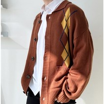 깔끔한 10대 캐주얼 3색 데일리 20대 단정한 남성 카라넥 예쁜 빅사이즈 가디건 니트 남자