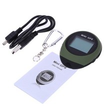 GPS측량기 수맥탐지기 gps 계측기 면적 측정기 휴대용 GPS 네비게이션 미니 실시간 트래커 키체인 USB 충전식 나침반 야외 스포츠 여행 하이킹 애완 동물 어린이용, 1.육군 녹색