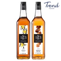 1883 바닐라 시럽 1L+1883 로스티드 헤이즐넛 시럽 1L