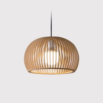 우드함 1등 펜던트 조명 A타입 / 램프포함, 노란빛