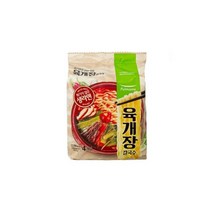 풀무원 자연 건면 육개장 칼국수 (4개입) (483.6g) 얼큰한국물 쫄깃함 진한국물 존맛탱 한끼대용, 6개