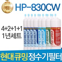 현대 큐밍 HP-830CW 고품질 정수기 필터 호환 전체 1년, 선택02_1년관리세트(4+2+1+1=8개)