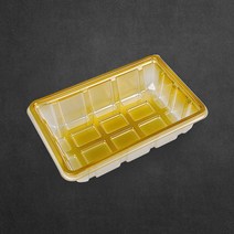 PET 트레이 1kg 금색 100개 정육포장용기 정육점 진열트레이 골드 고기선물세트포장, 용기만 100개