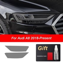 자동차 헤드라이트 보호 필름 블랙 TPU 스티커 2 개 아우디 A4 8V A3 B8 B9 A5 A6 C8 A7 A8 D4 TT E-tron R, 13 Audi A8 2018-On