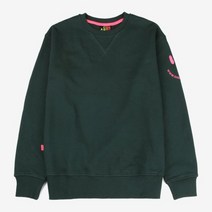 남자 여자 맨투맨 스웨트 셔츠 C오앤에이MOR 모르 루즈핏 맨투맨-그린