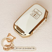 튜모 자동차 스마트 키케이스 키링 키홀더 TPU 골드라인 키커버 K5DL3 스포티지NQ5 쏘렌토MQ4 니로 카니발KA4 셀토스 K8GL3 EV6 모하비더마스터 올뉴K7 봉고3, KN-03, 골드오링-아이보리