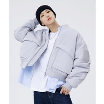 CODEGRAPHY [호시 PICK] [패딩Ver.] 2-WAY 유틸리티 MA-1 자켓_그레이
