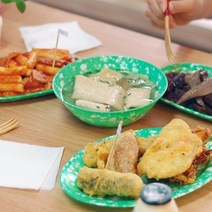 오뎅 접시 그릇 녹색 분식집 떡볶이 옛날 포장마차, 오뎅기