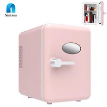 닝타우스 초소형 화장품 무소음 미니 냉장고 6L, 핑크색, 차량용 및 가정용
