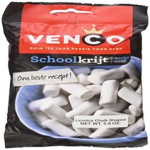 Venco Schoolkrijt Zacht Zoet Dutch Chalk Licorice Sweet Soft 5 Ounces １42 Grams [Pack of 2], 1