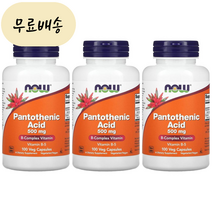 나우푸드 미국정품 판토텐산 비타민B5 500mg 100캡슐, 1개, 100개