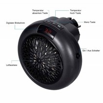 600w 앰프 900w 벽 콘센트 휴대용 히터 원더 프로 따뜻한 라디에이터 휴대용 홈 머신 빠르고 간단한 열, 900w 블랙, 우리를