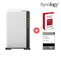 시놀로지 DS220j 2베이 NAS 서버 클라우드 / 4TB x2 8TB 하드포함, RED PLUS-WD40EFZX
