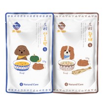 네츄럴코어 강아지죽 + 치즈1종, 1box, 강아지( 2종오리죽 혼합 ) X 10개+치즈1종