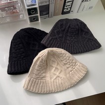 꽈배기 뜨개 벙거지모자 4color