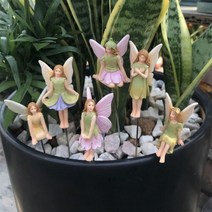 야외 조각상 화단 장식품 꾸미기 소품 유명한 6개/대 미니 요정 인형 수 지 정원 말뚝 미니어처 동상 야외, 한개옵션0