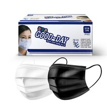 참조은 굿데이 국산덴탈마스크50매 비말차단일회용마스크, 검은색