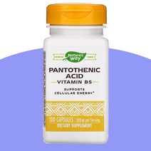 네이처스웨이 판토텐산 비타민B5 250 mg 캡슐 100정 Pantothenic Acid 칼슘