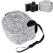 Nikon Z50 Z 50 카메라 Nikkor DX 16-50mm 렌즈 및 HN-40 렌즈 커버에 적합한 네오프렌 컴팩트 하우징 여행 가방 - 회색, 본상품